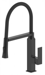 SAPHO - MAYA stojanková drezová batéria so sprškou, čierna mat (MA780B)