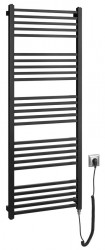 SAPHO - METRO-E elektrické vykurovacie teleso, rovné, 500x1340, 500 W, čierna mat (ME513B)