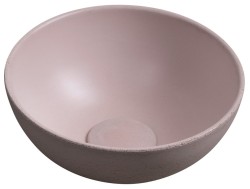 SAPHO - MINOR betonové umývátko na desku, Ø 26cm, růžová mat (MR26021)