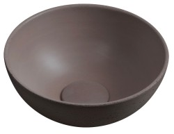 SAPHO - MINOR betonové umývátko na desku, Ø 26cm, tmavě hnědá mat (MR26015)