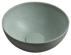 SAPHO - MINOR betonové umývátko na desku, Ø 26cm, zelená mat (MR26023)