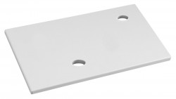 SAPHO - MINOR doska pod umývadlo 40x22,5cm, batéria vpravo, liaty mramor, biela (MR405)