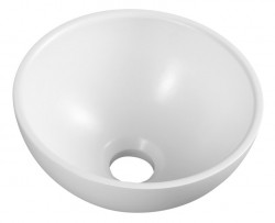 SAPHO - MINOR umývadlo na dosku, liaty mramor, priemer 26cm, biela (MR260)