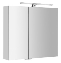 SAPHO - MIRRÓ galérka s LED osvetlením, 80x70x16cm, biela (MC080-0030)