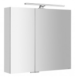 SAPHO - MIRRÓ galérka s LED osvetlením, 80x70x16cm, biela (MC080-0030)