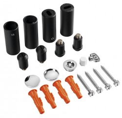 SAPHO - Montážne uchytenie na radiátor, čierna mat (NDMIB)