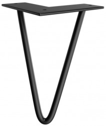 SAPHO - Nábytková noha, výška 200, čierna matná (30387)