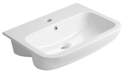 SAPHO - NESS keramické umývadlo polozápustné 55x45cm, biela (NS055)
