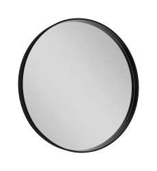 SAPHO - NOTION guľaté zrkadlo v ráme, ø 60cm, čierna mat (NT600)