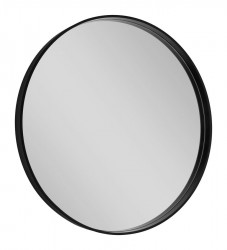 SAPHO - NOTION guľaté zrkadlo v ráme, ø 70cm, čierna mat (NT700)