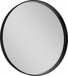 SAPHO - NOTION guľaté zrkadlo v ráme, ø 80cm, čierna mat (NT800)