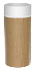 SAPHO - OASIS keramické umývadlo voľne stojace ø 40x89cm, biela/dub Alabama (AS408-H3331)