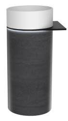 SAPHO - OASIS keramické umývadlo voľne stojace 40x89x48cm, nástenná polica, biela/betón Infinity (AS548-42238)