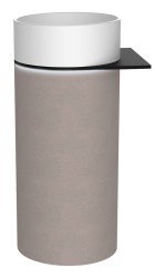 SAPHO - OASIS keramické umývadlo voľne stojace 40x89x48cm, nástenná polica, biela/betón pearl grey (AS548-44375)