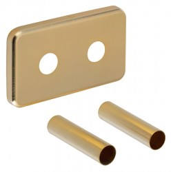 SAPHO - Obdĺžniková krycia rozeta pre pripojenie TWIN, zlato mat (CP7135GM)