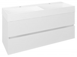 SAPHO - ODETTA umývadlová skrinka 118x50x43,5cm, biela lesk (DT120-3030)