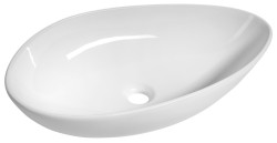 SAPHO - OVALI keramické umývadlo 61x34cm, biela (TU0721)