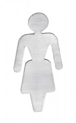 SAPHO - Označenie dámskych toaliet, 80x35x2, nerez mat (XP130)