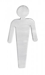 SAPHO - Označenie panskych toaliet, 80x35x2, nerez mat (XP131)