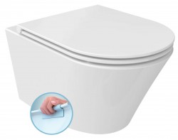 SAPHO - PACO SHORT závesná WC misa, Rimless, 36x47,5cm, biela (PZ1012SH)