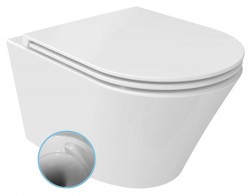 SAPHO - PACO závesná WC misa, Vortex Rimless, 36x53cm, biela (PZ1012V)