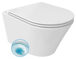 SAPHO - PACO závesná WC misa, Vortex Rimless, 36x53cm, biela (PZ1012V)