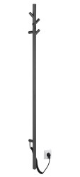 SAPHO - PASADOR elektrický sušiak uterákov, guľatý, 150x1500, 30 W, gun metal (ER175GM)