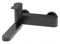 SAPHO - PAX nástenná vaňová batéria, otočné ramienko, čierna mat (XA101B)