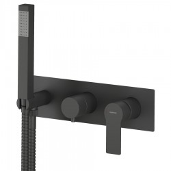 SAPHO - PAX podom. sprch./vaňová batéria, ručná sprcha, 2 výstupy, čierna matná (XA52/15)