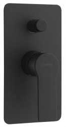 SAPHO - PAX podomietková sprchová batéria, 2 výstupy, čierna matná (XA42/15)