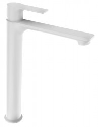 SAPHO - PAX stojánkova umývadlová batéria vysoká, predĺžená hubica, biela ma (XA07/14)