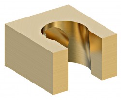 SAPHO - Pevný držiak sprchy hranatý, zlato mat (1205-14GB)