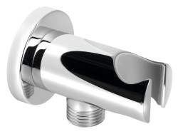 SAPHO - Pevný držiak sprchy, oválný, s vyústením, chróm (1205-09)