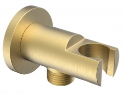 SAPHO - Pevný držiak sprchy, oválný, s vyústením, zlatá matná (1205-09GB)