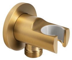 SAPHO - Pevný držiak sprchy, oválný, s vyústením, zlato mat (1205-09GB)