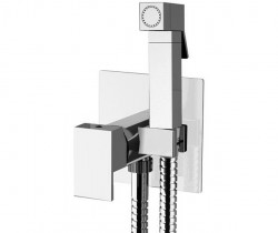 SAPHO - Podomietková batéria s bidetovou spŕškou, hranatá, chróm (1103-08)