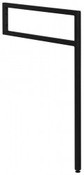 SAPHO - Podperná konzola 490x690x20, lakovaná oceľ, čierna matná (30362)