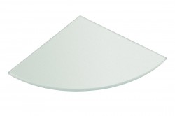 SAPHO - Polica rohová, štvrťkruhová 200x200x8, mliečne sklo (22487)