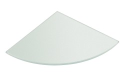 SAPHO - Polička rohová, štvrťkruhová 200x200x8, mliečne sklo (22487)