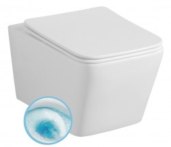 SAPHO - PORTO závesná WC misa, Vortex Rimless, 35,5x52cm, biela (PZ102V)