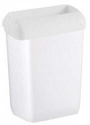 SAPHO - PRESTIGE nástenný odpadkový kôš s vekom a uchytením na sáčok, 42 l, biela (A74101-1)