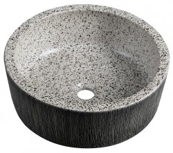 SAPHO - PRIORI keramické umývadlo na dosku Ø 41 cm, granit (PI035)