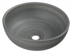 SAPHO - PRIORI keramické umývadlo na dosku Ø 41 cm, sivá se vzorom (PI024)