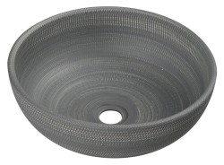SAPHO - PRIORI keramické umývadlo na dosku, priemer 41cm, šedá se vzorom (PI024)