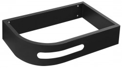 SAPHO - PULSE konzola s držiakom uterákov, pravá, čierna mat (BM658-CP)