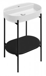 SAPHO - PUNO podstavec s umývadlom 600x860x396, čierna (SKA590-2-01)