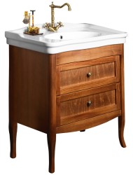 SAPHO - RETRO umývadlová skrinka buk 73×80×46,5 cm, umývadlo ANTIK 80cm (1654-01)