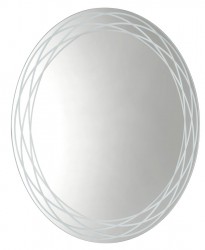 SAPHO - RINGO okrúhle LED podsvietené zrkadlo so vzorom, ø 80cm, fólia anti-fog, 2700°K (RI080)
