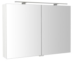 SAPHO - RIWA galérka s LED osvetlením, 101x70x17cm, biela lesk (RIW100-0030)