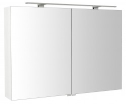 SAPHO - RIWA galérka s LED osvetlením, 101x70x17cm, biela lesk (RIW100-0030)